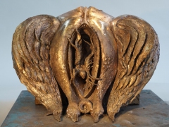 Ascending Form III. Unique cast bronze. H. 20 inches. Work in progress.