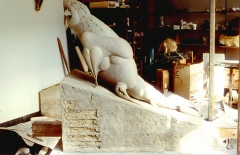Ascending Form IV. Clay for bronze. L. 48 inches. H. 48 inches.