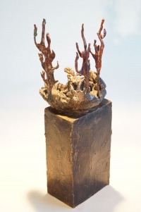 Object. Unique cast bronze. H. 14 inches.