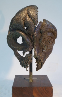 Self Portrait IV: Paleoanthropic Fragments. Unique cast bronze. H. 22 inches.
