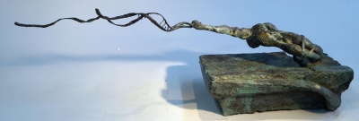 Study for Hippolytus III. Unique cast bronze. L. 33 inches.